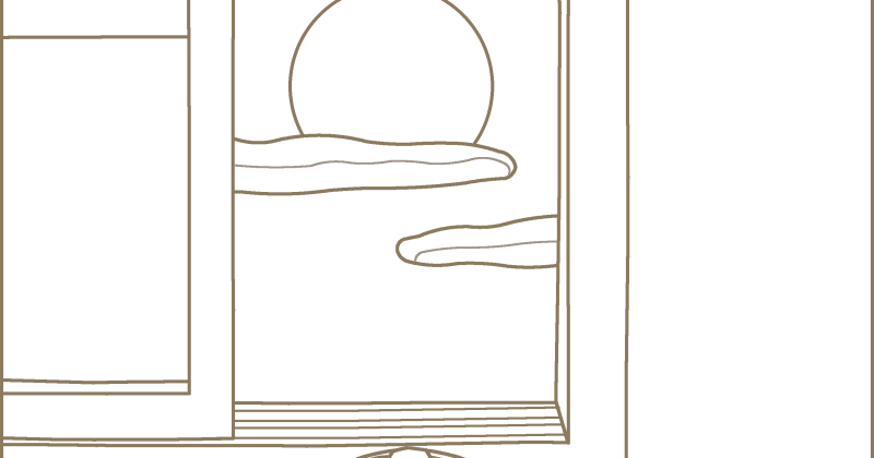 公民館つれづれ日記 わかさ塗り絵6 月見