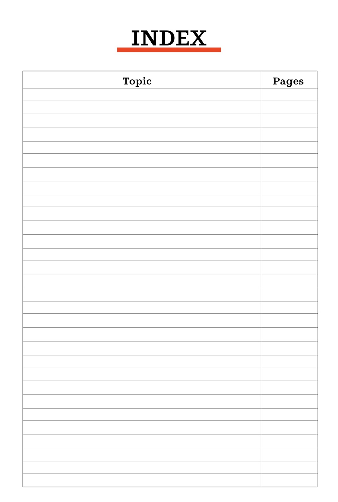 Index Page For Bullet Journals Up On The Ladder Index Page For Bullet Journals Up On The Ladder
