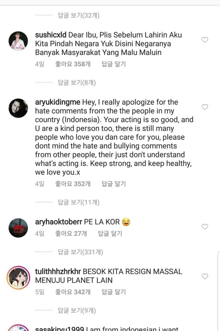 Korean Netizens Reaction After Han So Hee Floods Bad Comments From Indonesian Netizens