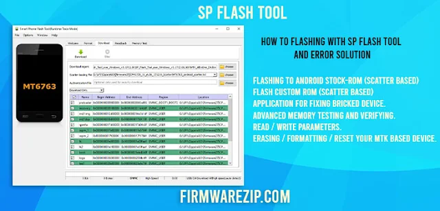 How to Flashing With SP Flash Tool And Error Solution