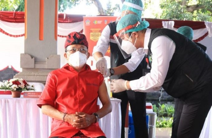 Dua Kali Disuntik Vaksin, Gubernur Koster Doakan Pandemi Covid-19 Teratasi