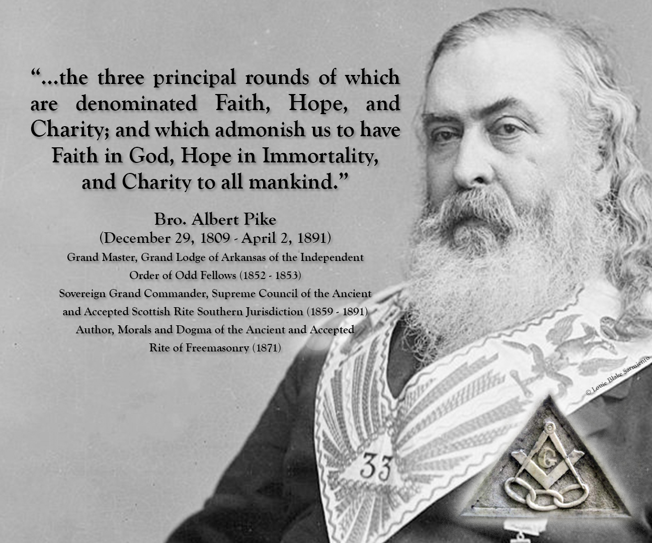 Oddfellows ALBERT PIKE, AS AN ODD FELLOW AND FREEMASON
