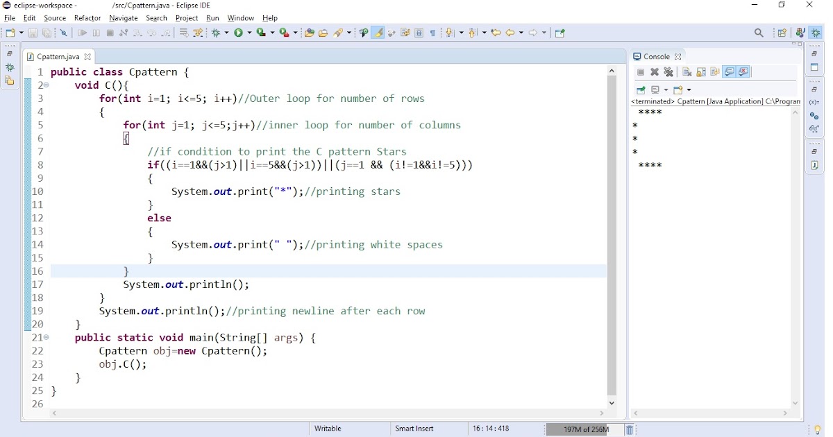 Basic Java Programs: C