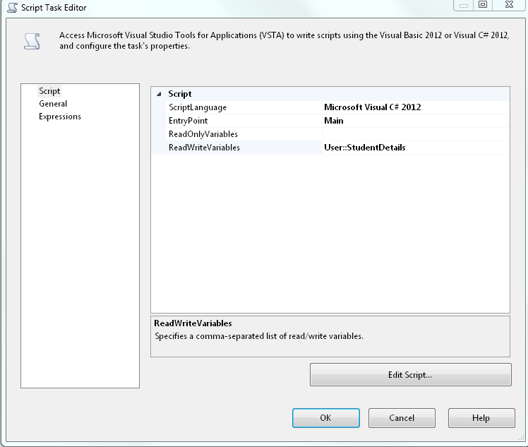 Specify the variable to allow the script to add values