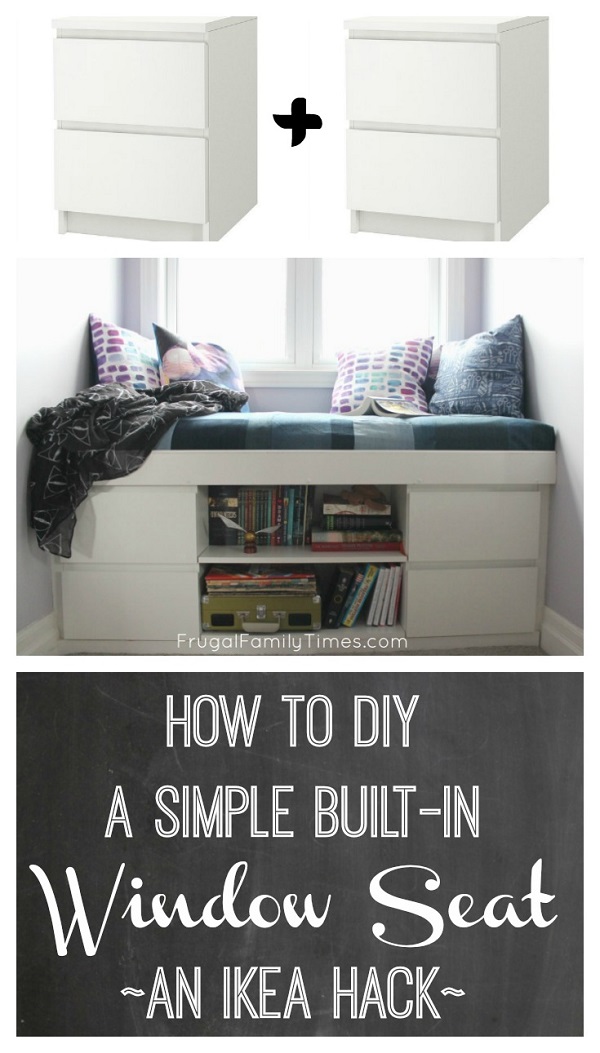 How To Diy A Simple Built In Window Seat An Ikea Hack Frugal