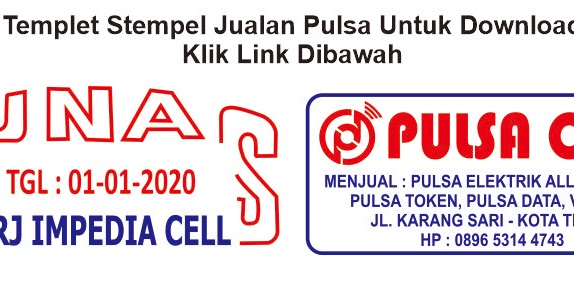 Contoh Stempel Jualan PulsaStempel Toko Pulsa Contoh
