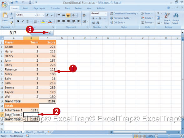 MS Excel : Calculate a CONDITIONAL SUM