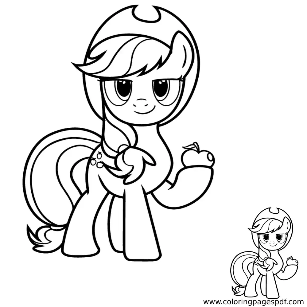 Coloring Page Of Apple Jack