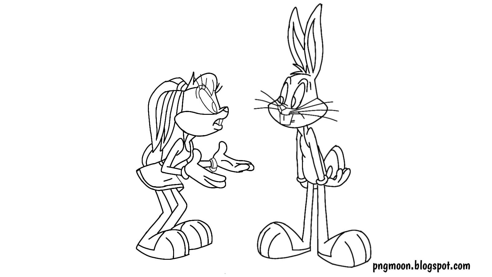 Lola and Bunny Coloring page