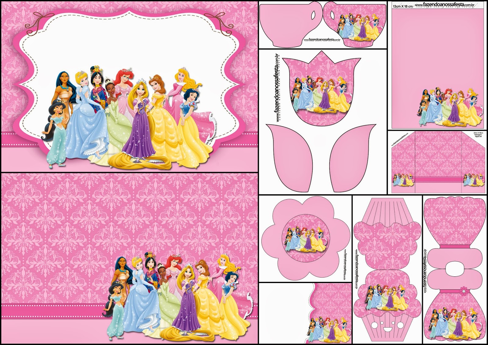 Disney Princess Party Free Printable Party Invitations Oh My Fiesta 