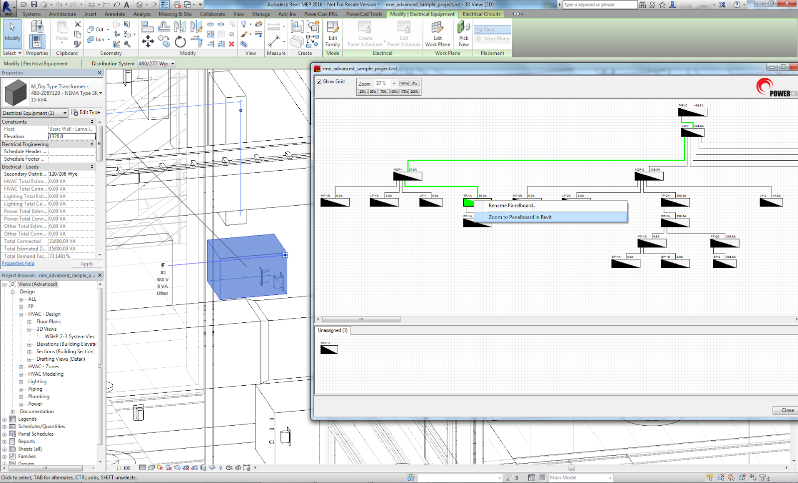 Revit AddOns Free PowerCadPNL Live 2D Electrical System Layout Interface for Revit MEP