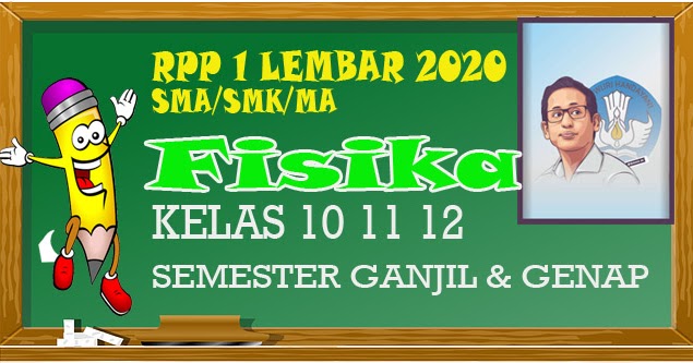 RPP 1 Lembar FISIKA SMA/SMK Kelas 10 11 12 semester 1 dan