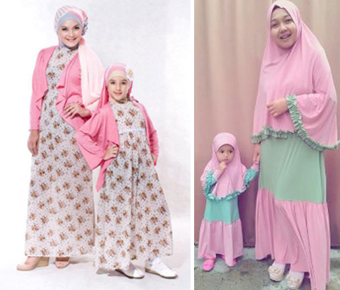 Model Baju Gamis Ibu dan Anak Perempuan 2019