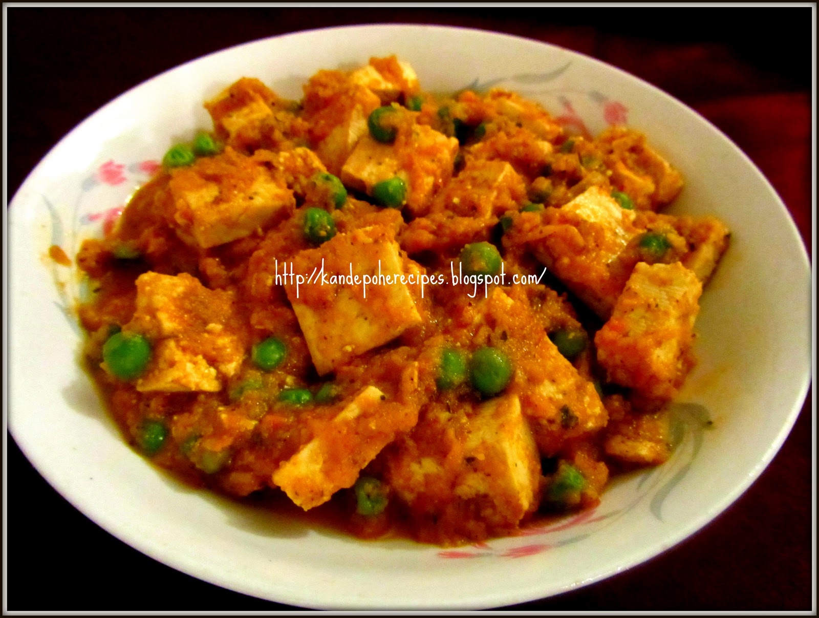 Tofu Green Peas Masala SpicyAroma