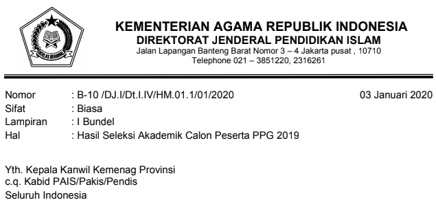 Pengumuman Hasil Pretest Calon Peserta Ppg 2019 Guru Pai Sdn Airlangga Subang