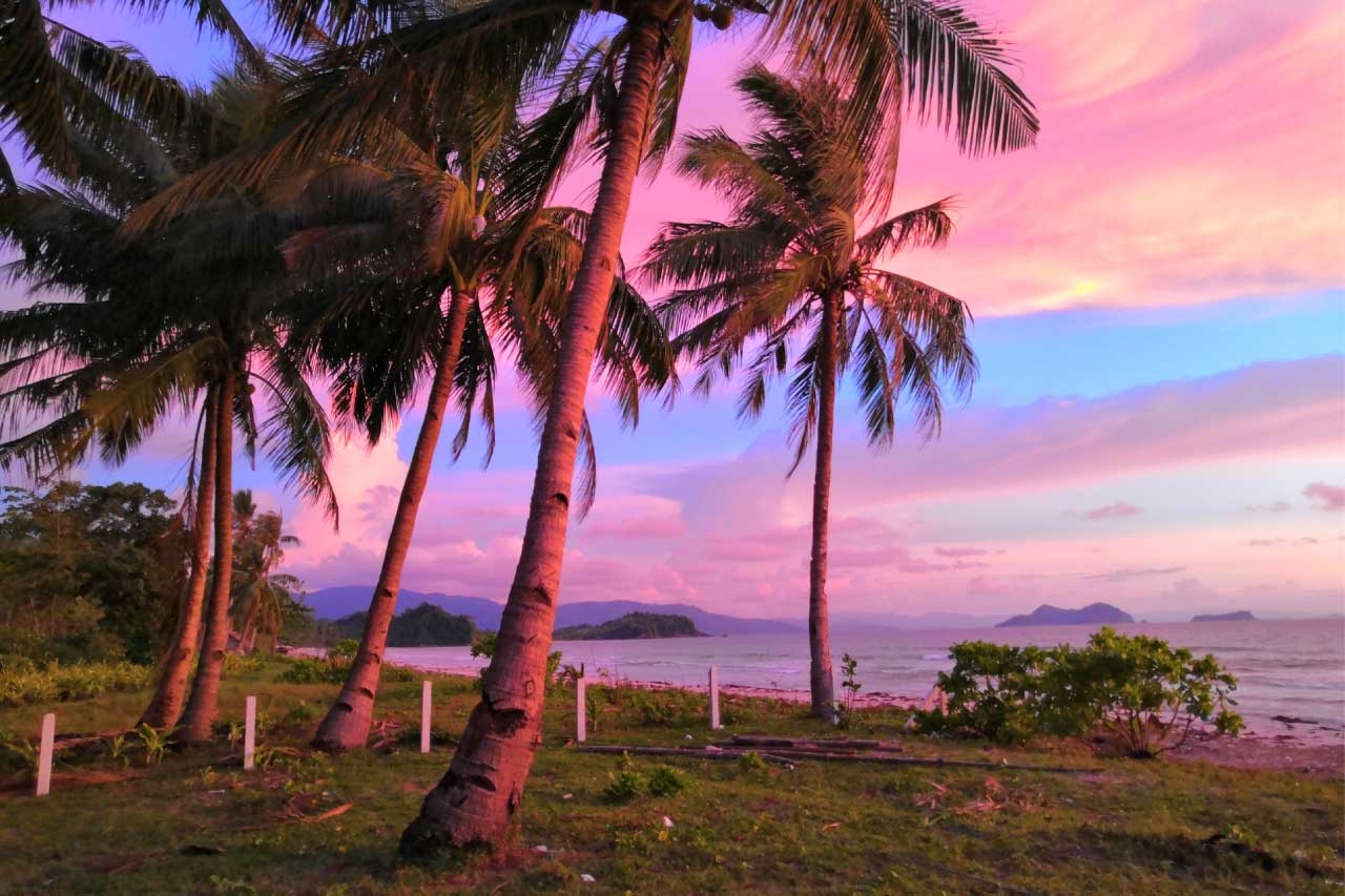 Binga Beach Sunset PALAWAN ISLAND’S MOST BEAUTIFUL AND UNEXPECTED BEACHES Exotic Philippines travel blog cebu travel vlogger blog cebu
