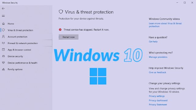 حل مشكلة توقف ويندوز سيكورتى Windows Security عن العمل