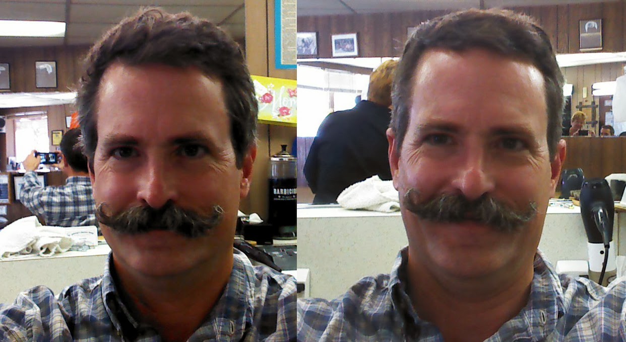 My Quest for the Epic Handlebar Mustache Haircut before and after