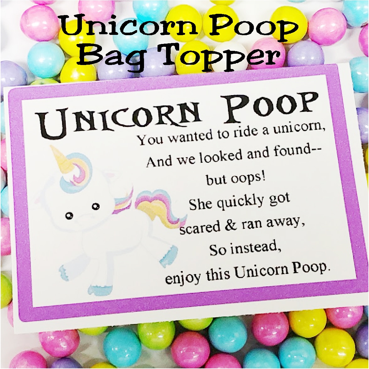 DIY Party Mom Enjoy Some Unicorn Poop With This Unicorn Poop Bag DIY Party Mom Enjoy Some Unicorn Poop With This Unicorn Poop Bag