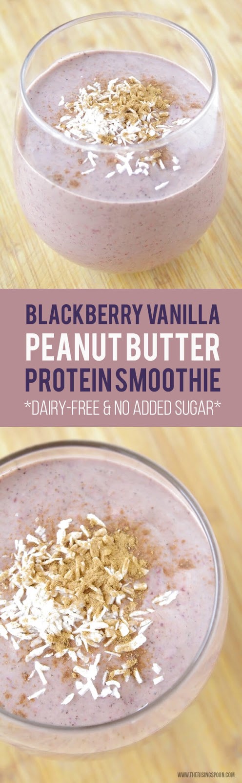 Healthy Blackberry Peanut Butter Protein Smoothie