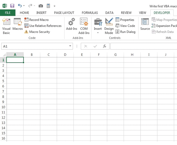 http: Images High Quality Grahic Excel Tips and Tricks: Write First VBA Macro in Excel