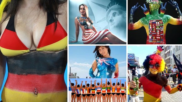 Download 7 Gambar Wallpaper Hd Lukisan Bendera Tubuh Wanita Seksi