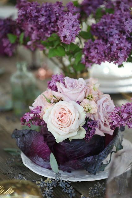 French Country Fridays- Cabbage Flower Arrangement