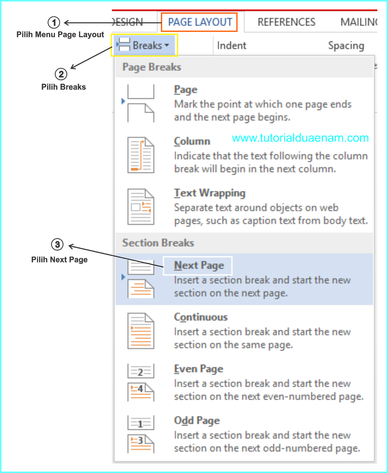 Cara Membuat Halaman Potrait Dan Landscape Dalam Satu File Word Tutorialduaenam