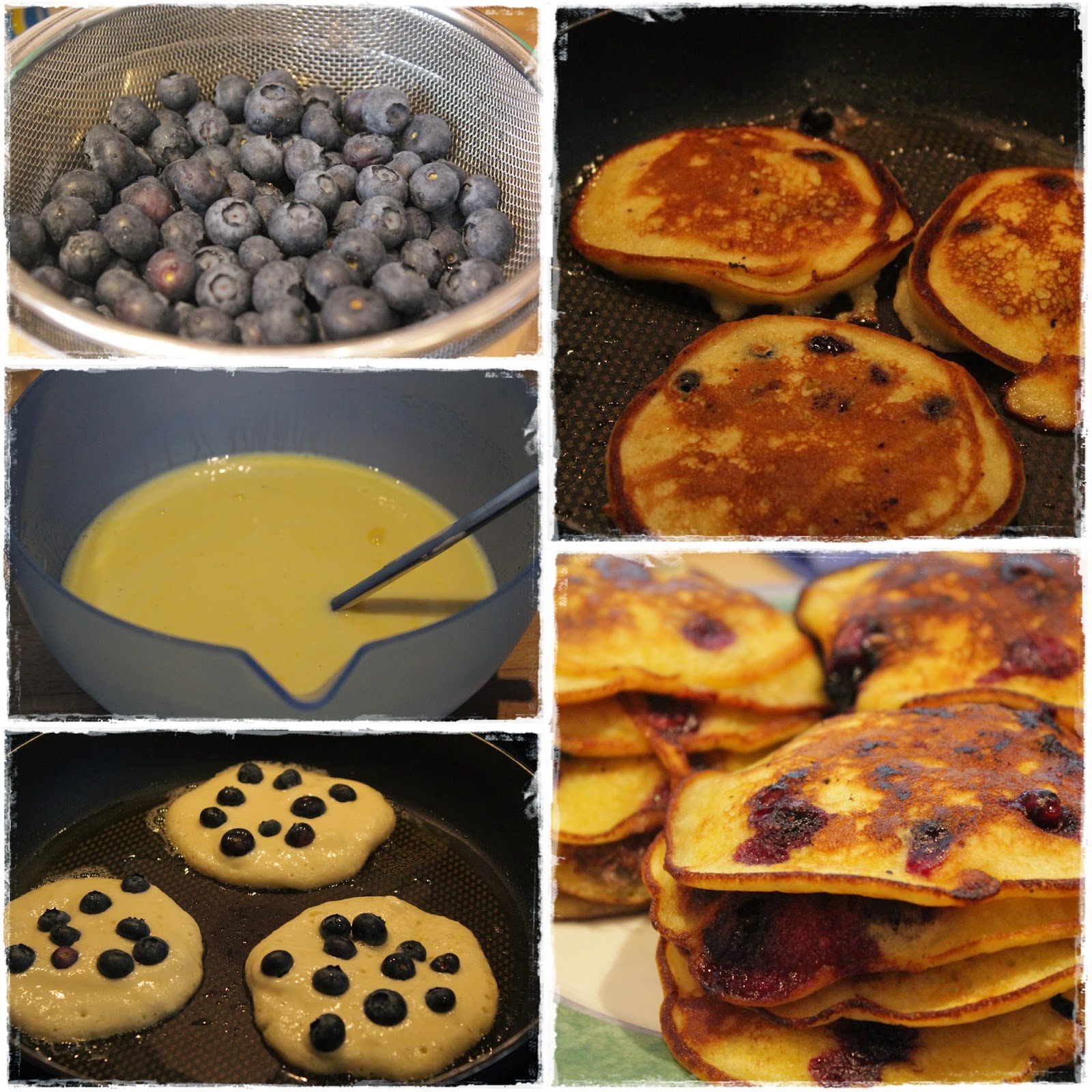 Küchenliebelei: Buttermilch-Blaubeer-Pfannkuchen