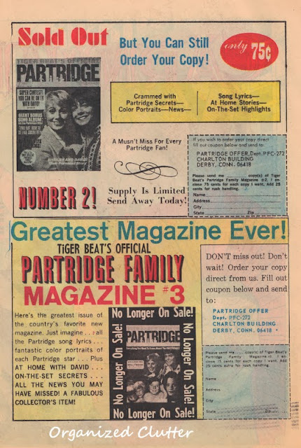 Partridge Family Comic Book http://organizedclutterqueen.blogspot.com/2013/10/1972-partridge-family-comic-books.html