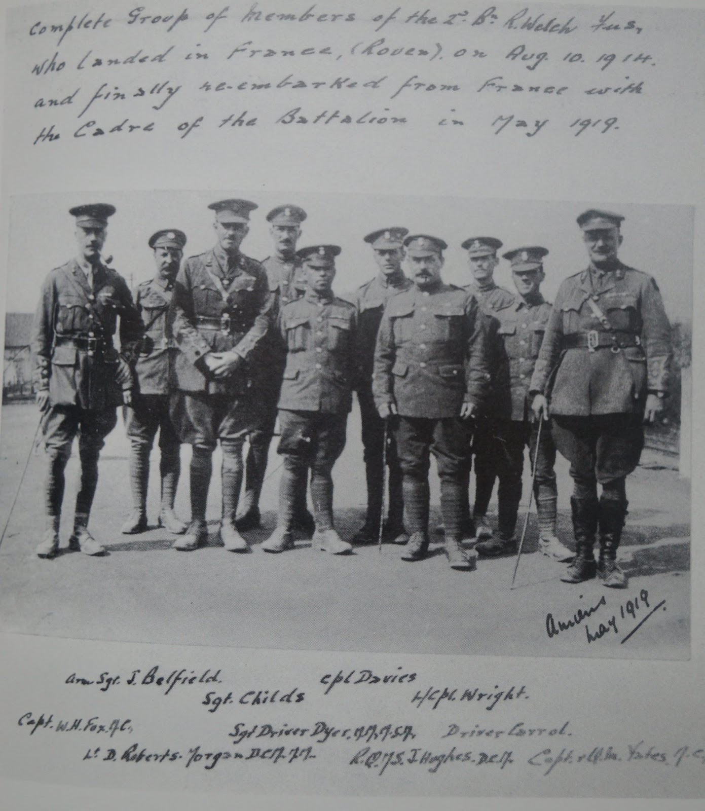 Royal Welch Fusiliers Museum ROYAL WELSH FUSILIERS FIRST WORLD SURVIVORS