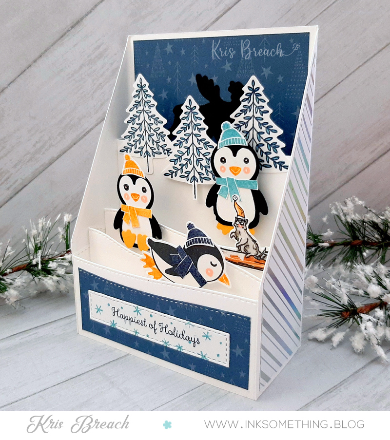 SU! Penguin Place bundle and Perfectly Plaid - pop up box card