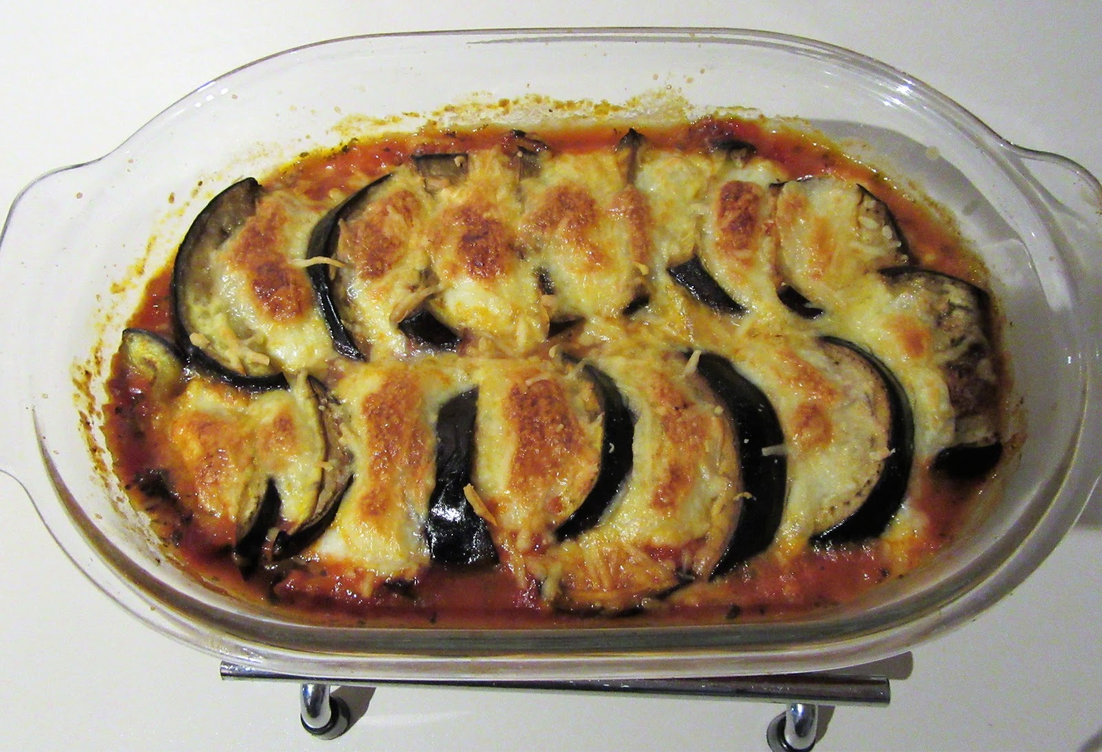 Bij Anne Aubergine met mozzarella