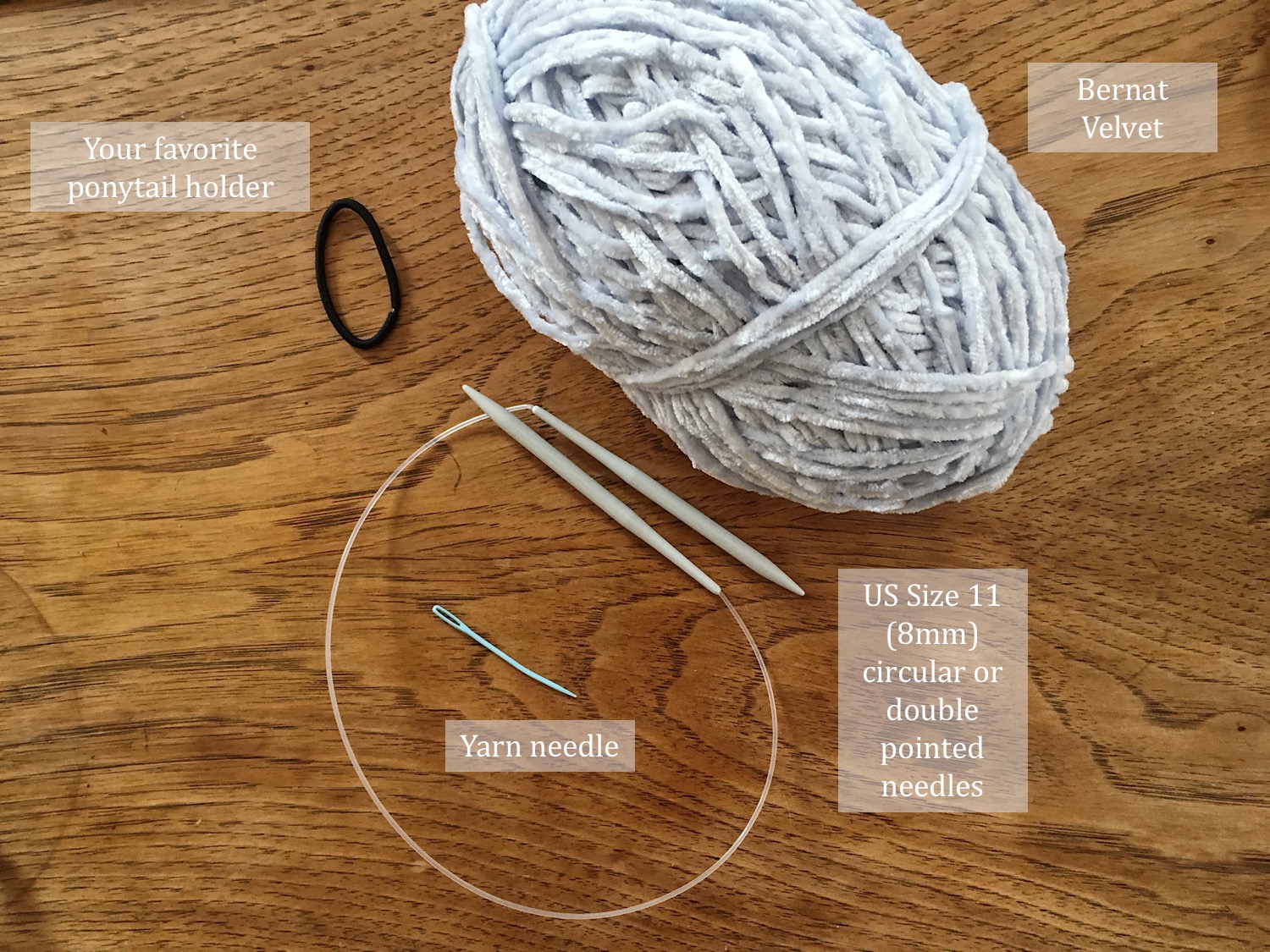 Wiseknits Free Pattern Knit Velvet Scrunchie Tutorial