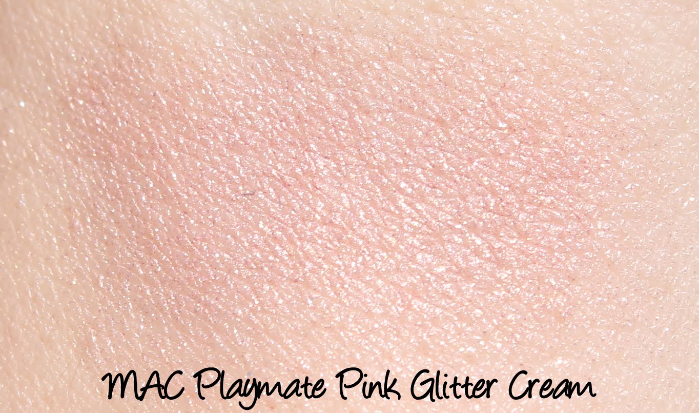 MAC For Playboy - Playmate Pink Glitter Cream Swatches & Review