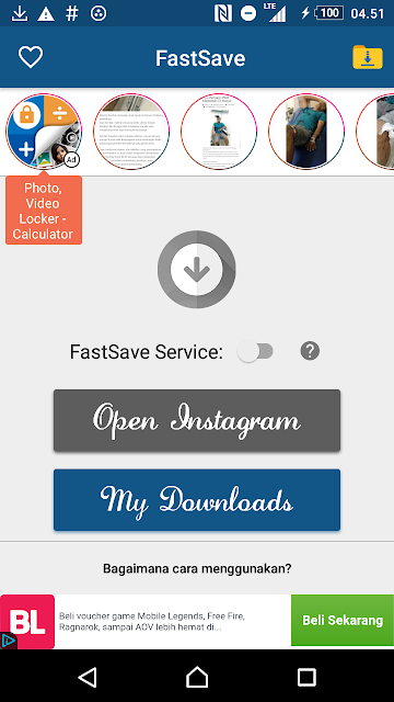 Begini Penampakan Aplikasi instagram Untuk Download Foto
