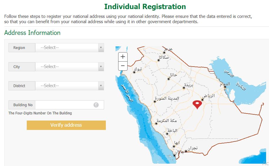 Registration national address Register Your