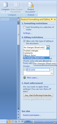 Protect document का उपयोग कर password से ऐसे लॉक करके Read Only बनाये 2 protect%2Bdocument