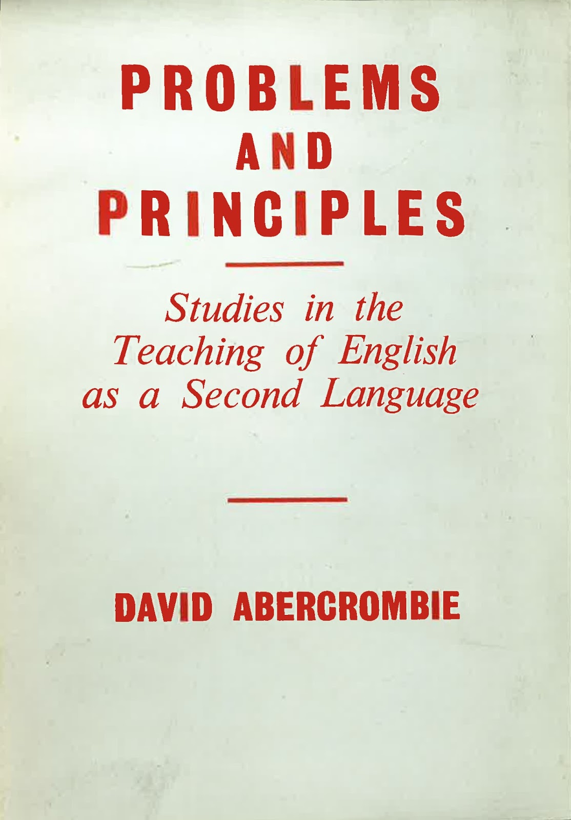 Problems and Principles