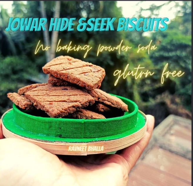 Jowar Chocolate Biscuits With Jaggery Without Baking Powder, Soda
