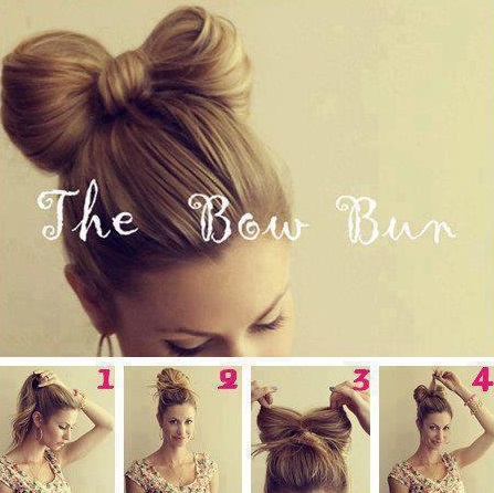 Easy bun hairstyle