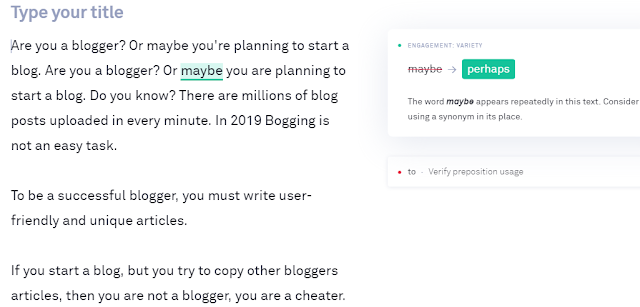 Free Content Writing Tools grammarly