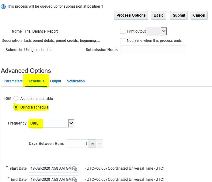Oracle Application's Blog How to Schedule a Process in Oracle Fusion