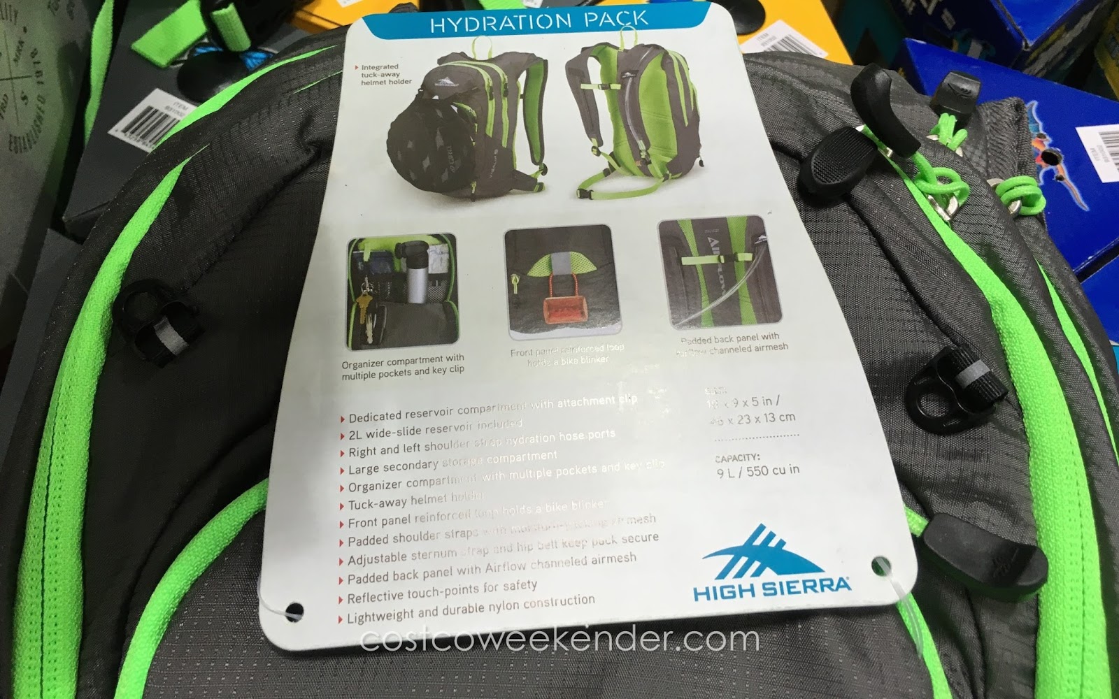 High Sierra Visalia 9 Hydration Pack Costco Weekender