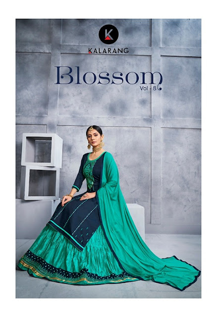 Kalarang Blossom vol 8 Ethnic Dress material