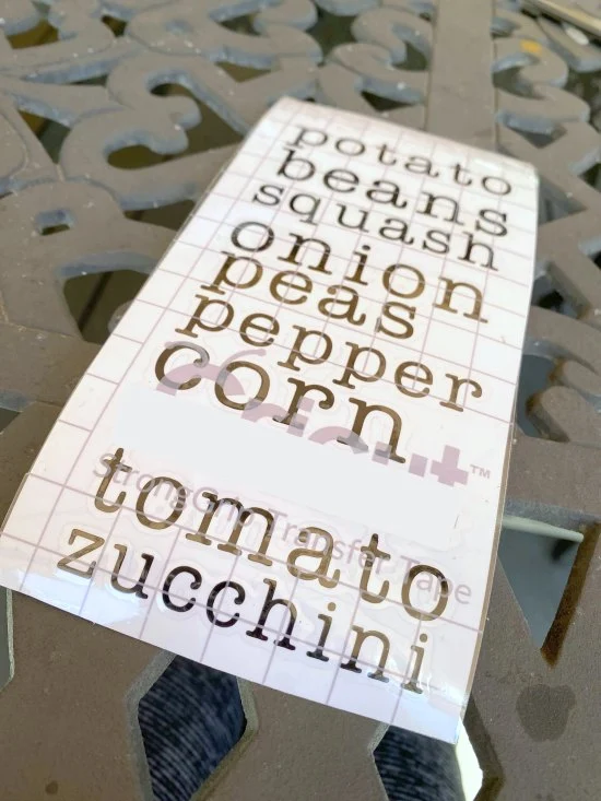 Labels for vegetable markers