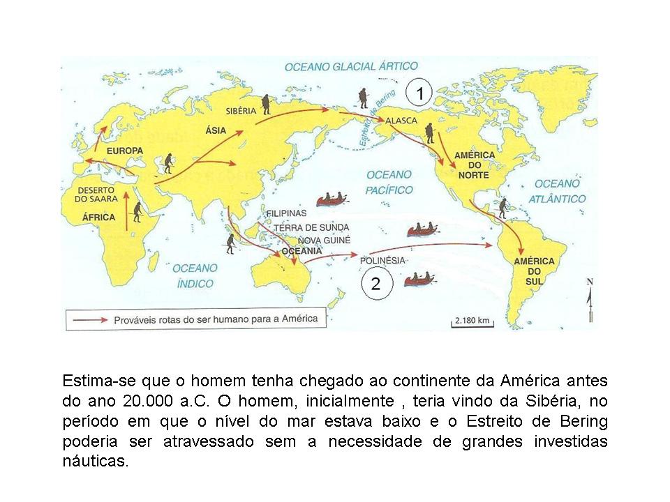 A chegada do Homem ao continente