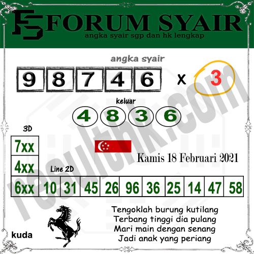 Syair Sgp 1 Maret 2021 Lengkap