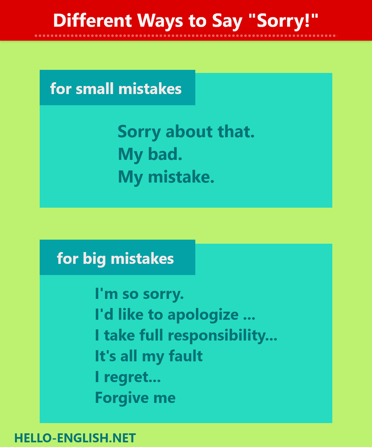 Apologize ways to How to