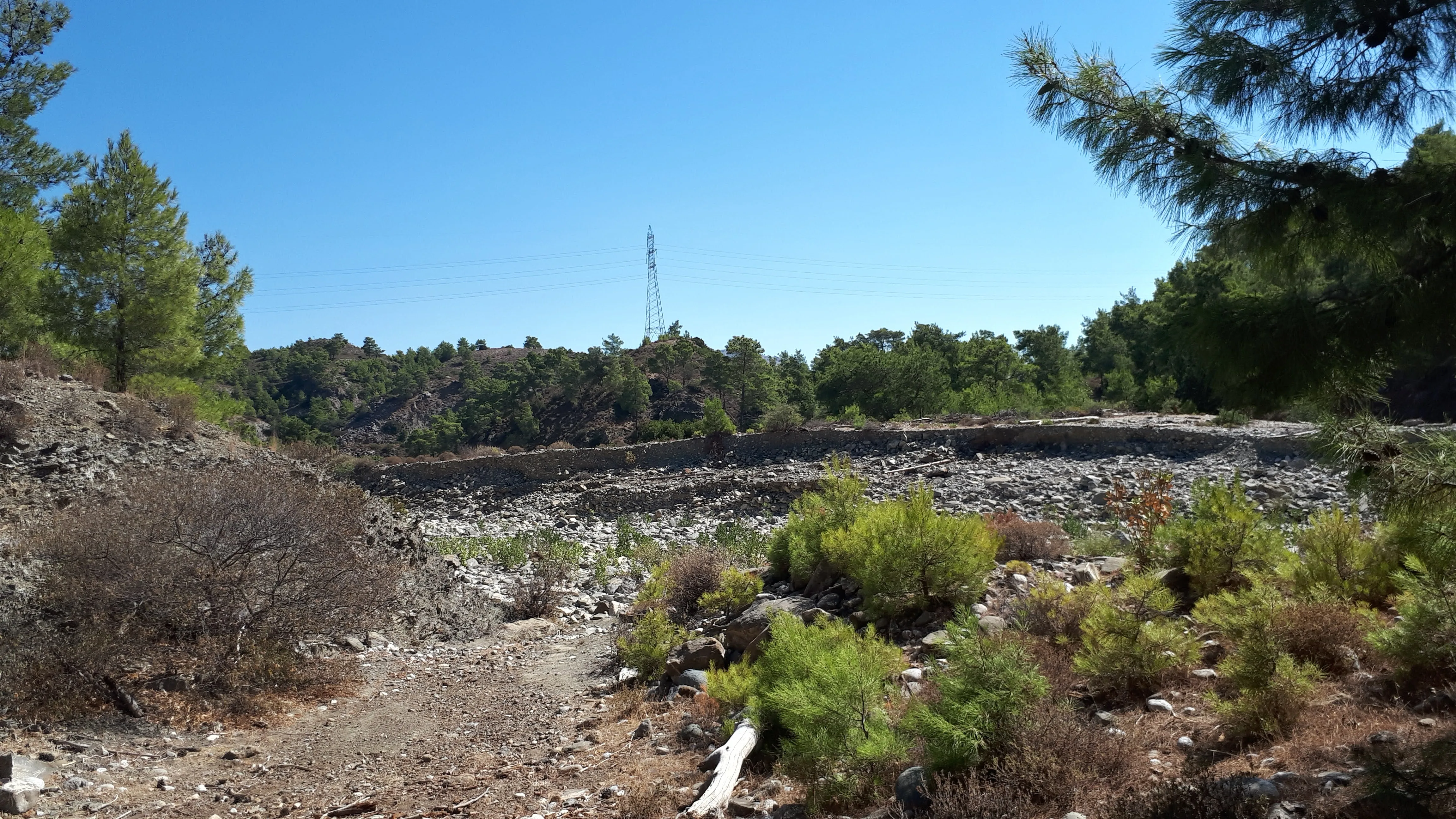 Looking at the track taken out by the winters exceptional rain and the bank on the opposite side
